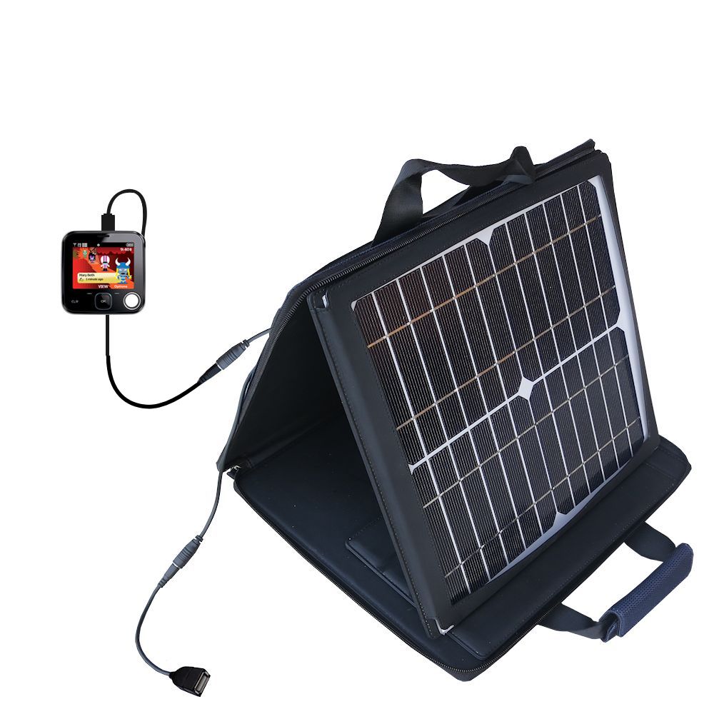 SunVolt Solar Charger compatible with the Nokia 7705 Twist and one other device - charge from sun at wall outlet-like speed