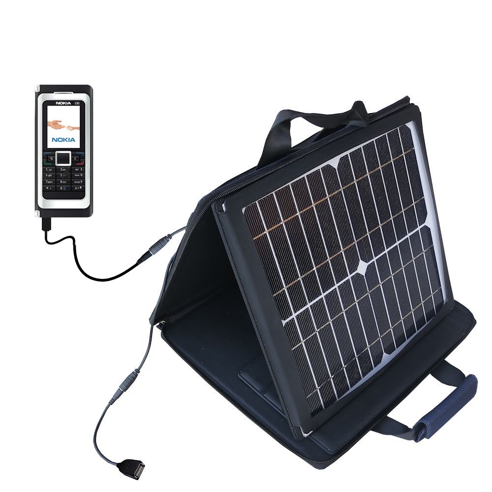 SunVolt Solar Charger compatible with the Nokia E90 and one other device - charge from sun at wall outlet-like speed
