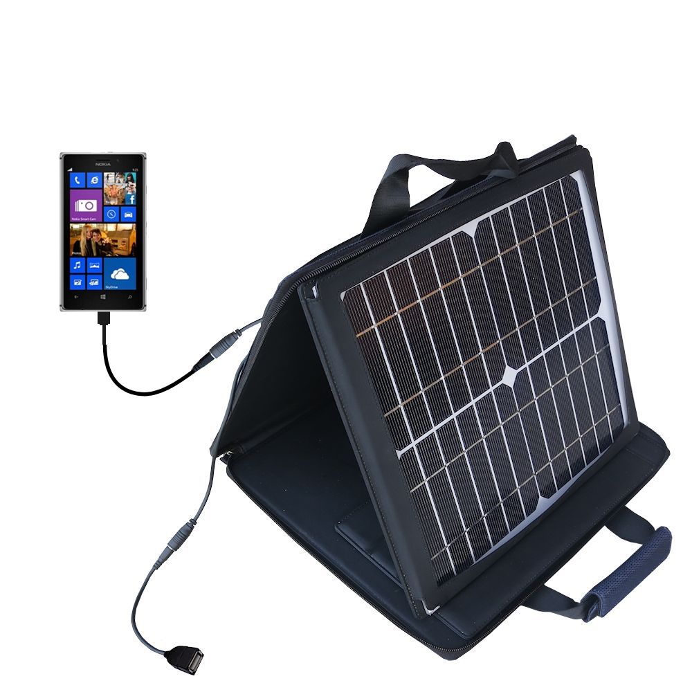 SunVolt Solar Charger compatible with the Nokia Lumia 925 and one other device - charge from sun at wall outlet-like speed