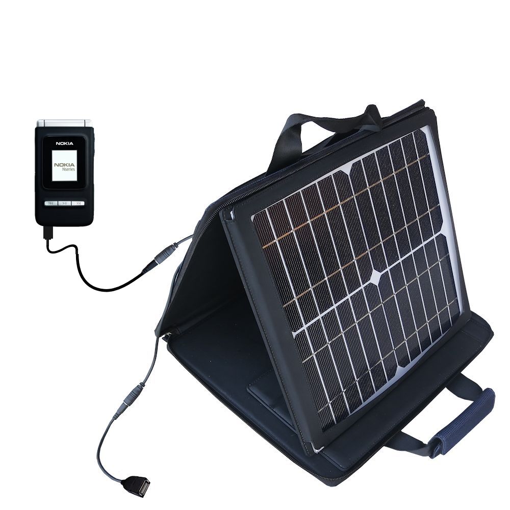 SunVolt Solar Charger compatible with the Nokia N75 N79 and one other device - charge from sun at wall outlet-like speed