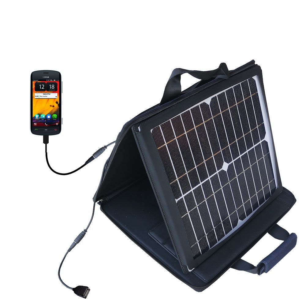 SunVolt Solar Charger compatible with the Nokia PureView / RM-807 and one other device - charge from sun at wall outlet-like speed