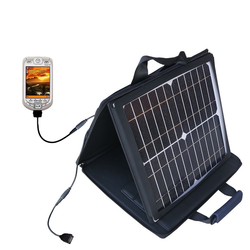 SunVolt Solar Charger compatible with the O2 XDA Pocket PC Phone and one other device - charge from sun at wall outlet-like speed