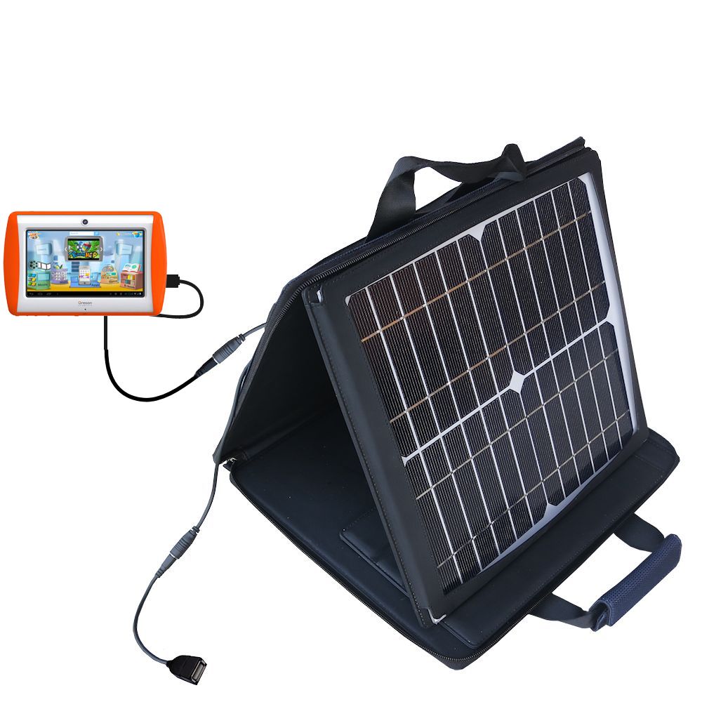 Gomadic SunVolt High Output Portable Solar Power Station designed for the Orgeon Scientific Meep - Can charge multiple devices with outlet speeds
