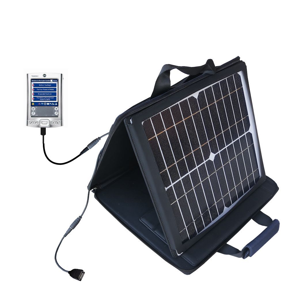 SunVolt Solar Charger compatible with the Palm palm Tungsten E and one other device - charge from sun at wall outlet-like speed