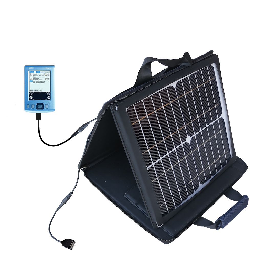 SunVolt Solar Charger compatible with the Palm palm Zire 31 and one other device - charge from sun at wall outlet-like speed