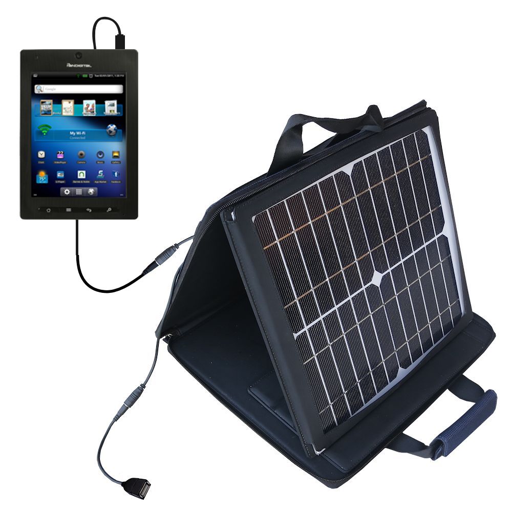 SunVolt Solar Charger compatible with the Pandigital Nova R70F400 and one other device - charge from sun at wall outlet-like speed