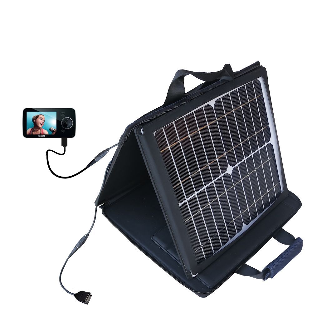 SunVolt Solar Charger compatible with the Philips GoGear SA5245BT and one other device - charge from sun at wall outlet-like speed