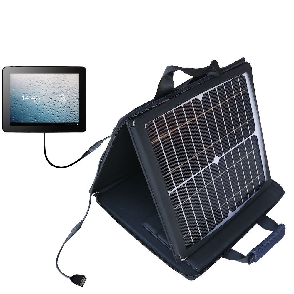 SunVolt Solar Charger compatible with the PIPO 9.7 Max-M1 / 7 Up-U1 and one other device - charge from sun at wall outlet-like speed