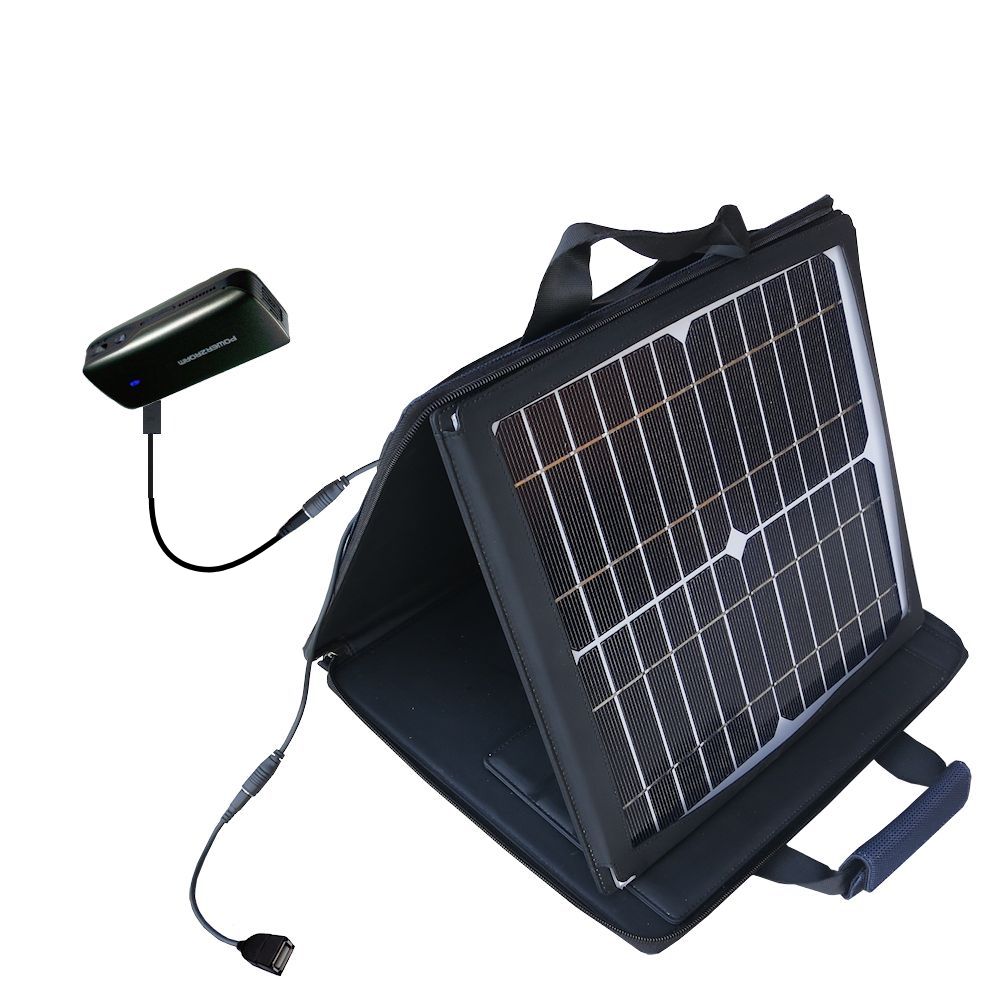 SunVolt Solar Charger compatible with the Power2Roam P2R-100 and one other device - charge from sun at wall outlet-like speed