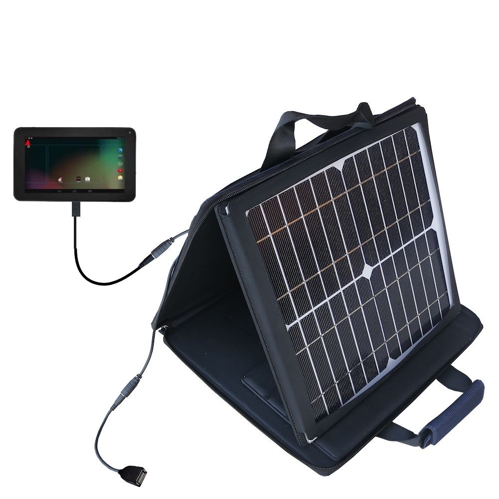 SunVolt Solar Charger compatible with the RCA RCT6272W23 and one other device - charge from sun at wall outlet-like speed