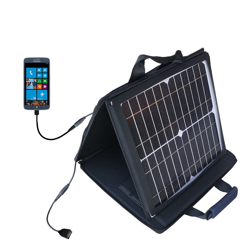 SunVolt Solar Charger compatible with the Samsung ATIV S Neo and one other device - charge from sun at wall outlet-like speed