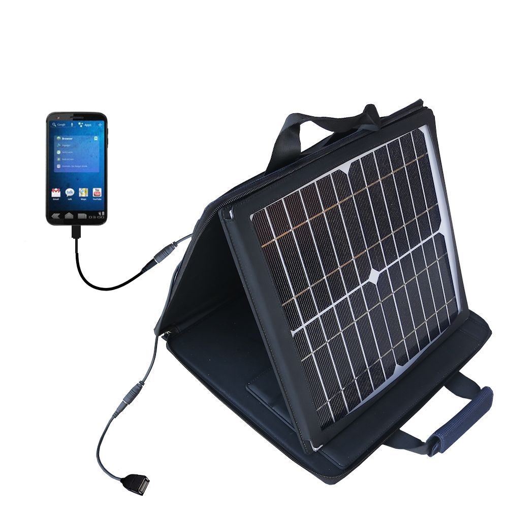 SunVolt Solar Charger compatible with the Samsung DROID Prime and one other device - charge from sun at wall outlet-like speed