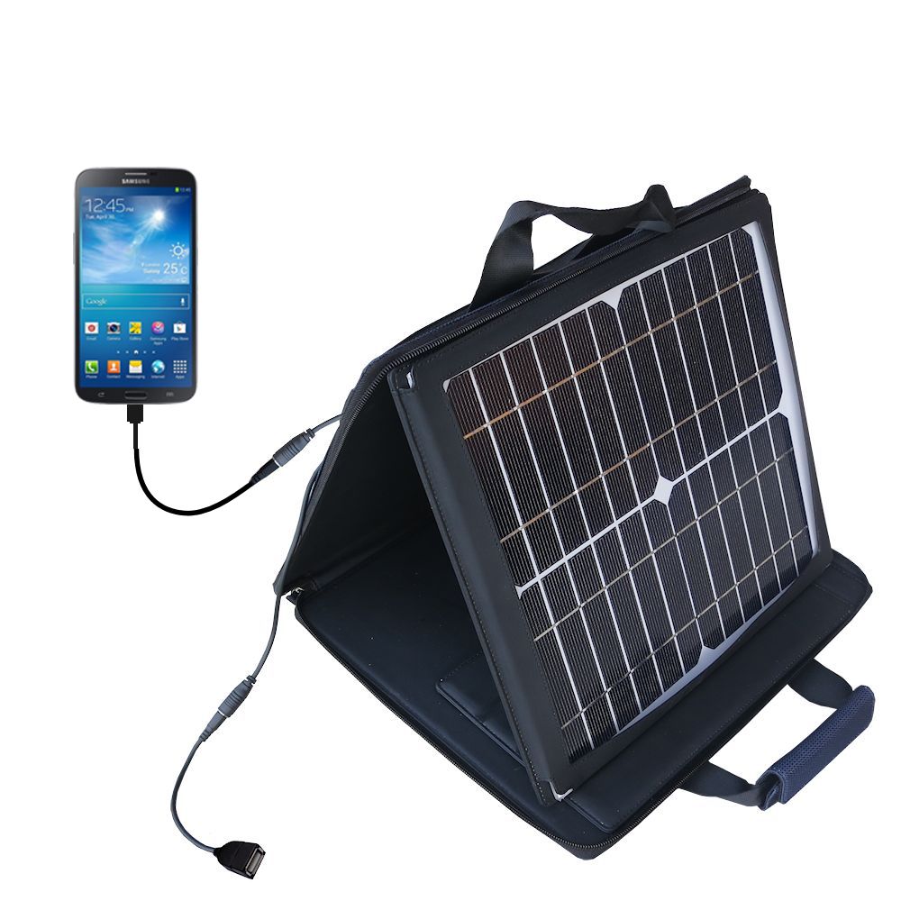 SunVolt Solar Charger compatible with the Samsung Galaxy Mega 5-8 / 6-3 and one other device - charge from sun at wall outlet-like speed
