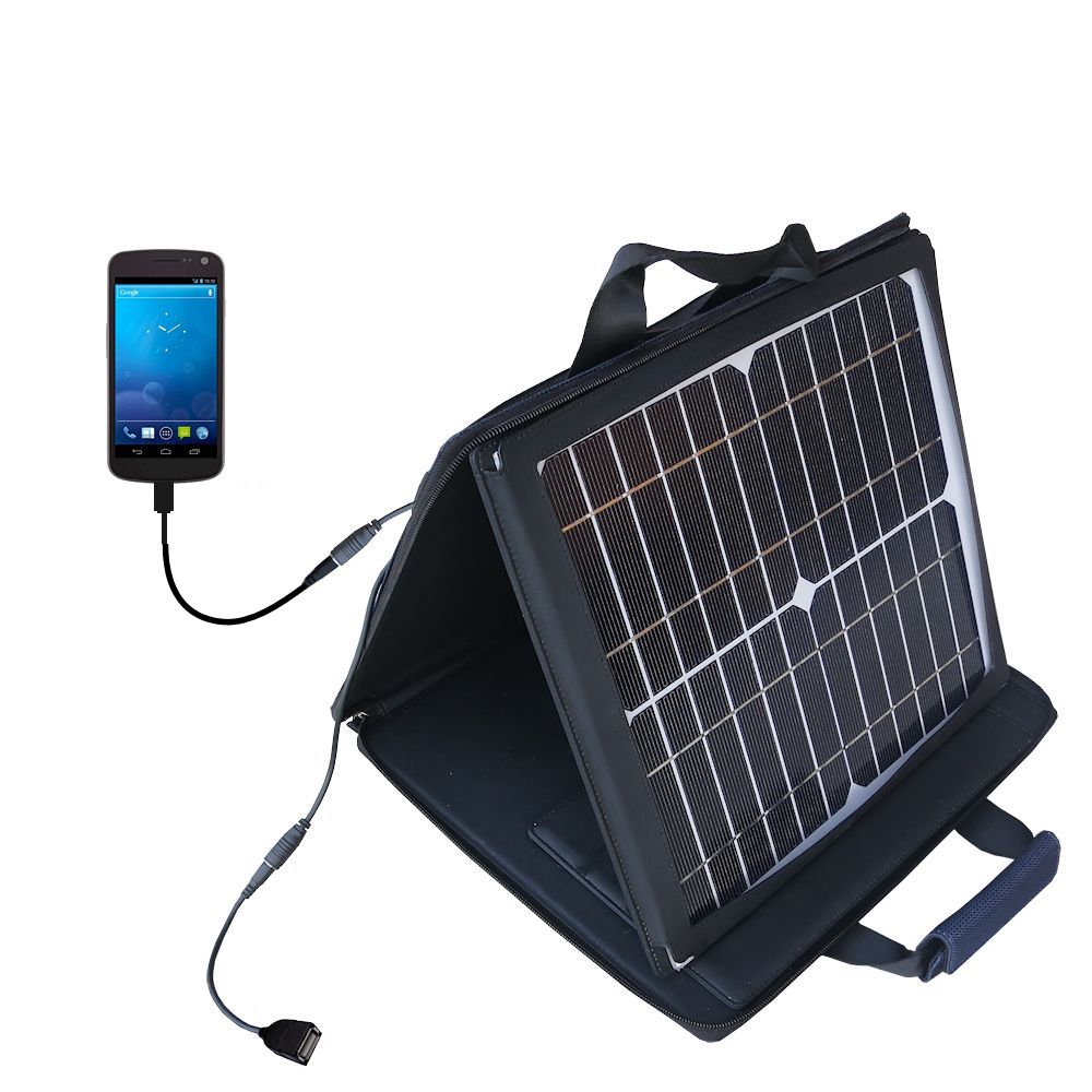 SunVolt Solar Charger compatible with the Samsung Galaxy Nexus CDMA and one other device - charge from sun at wall outlet-like speed