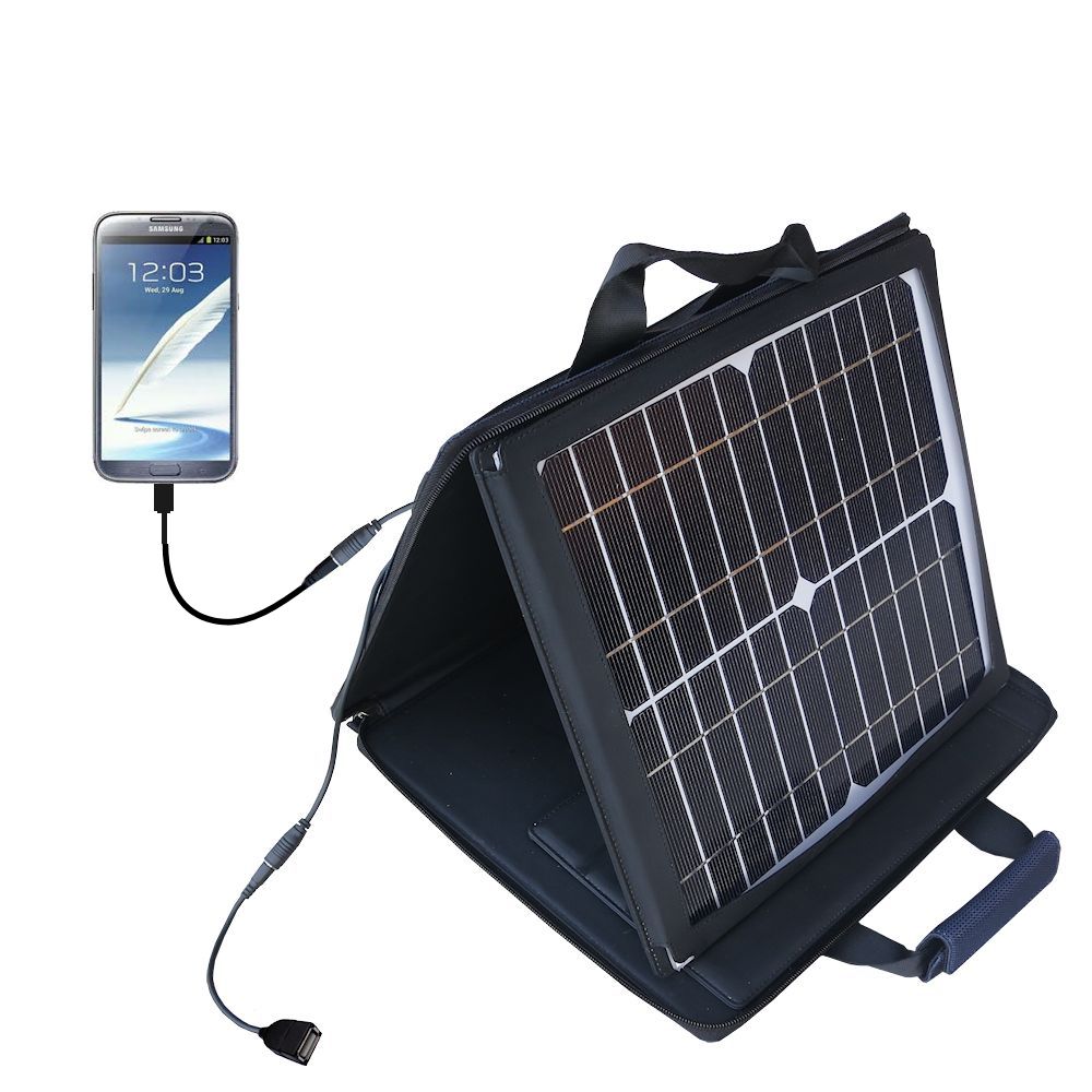 SunVolt Solar Charger compatible with the Samsung Galaxy Note II and one other device - charge from sun at wall outlet-like speed