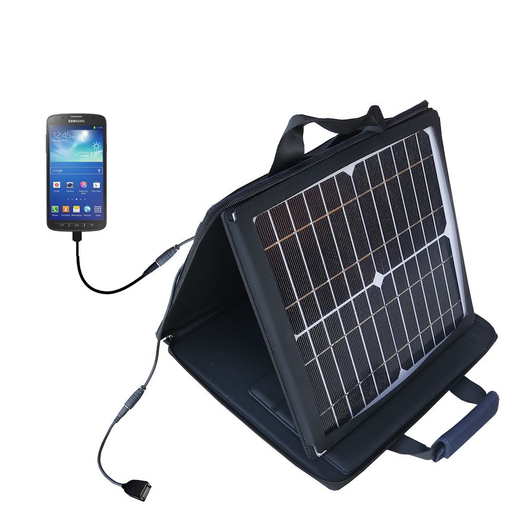 SunVolt Solar Charger compatible with the Samsung Galaxy S 4 Active and one other device - charge from sun at wall outlet-like speed