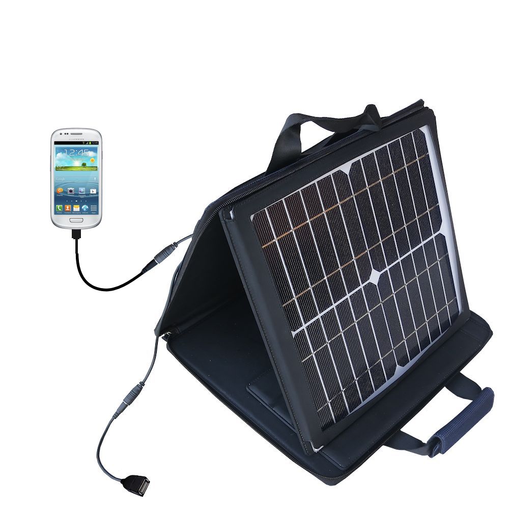 SunVolt Solar Charger compatible with the Samsung Galaxy S III mini and one other device - charge from sun at wall outlet-like speed
