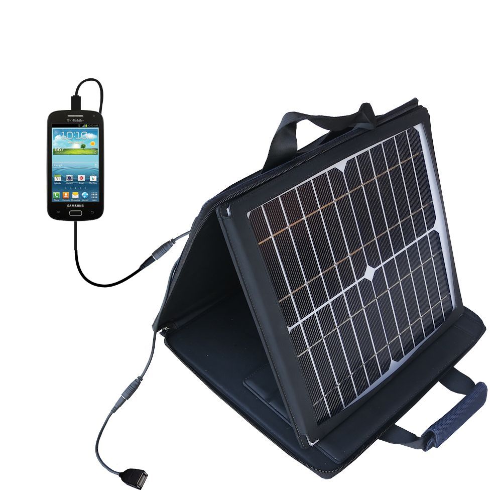 SunVolt Solar Charger compatible with the Samsung Galaxy S Relay and one other device - charge from sun at wall outlet-like speed