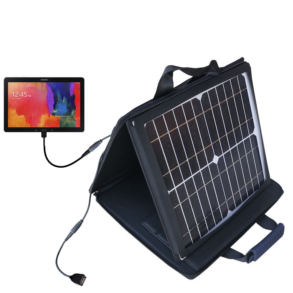 SunVolt Solar Charger compatible with the Samsung Galaxy TabPro 12.1 and one other device - charge from sun at wall outlet-like speed