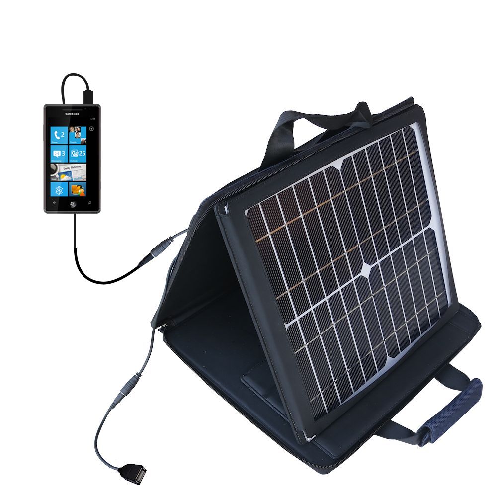 SunVolt Solar Charger compatible with the Samsung I8700 and one other device - charge from sun at wall outlet-like speed