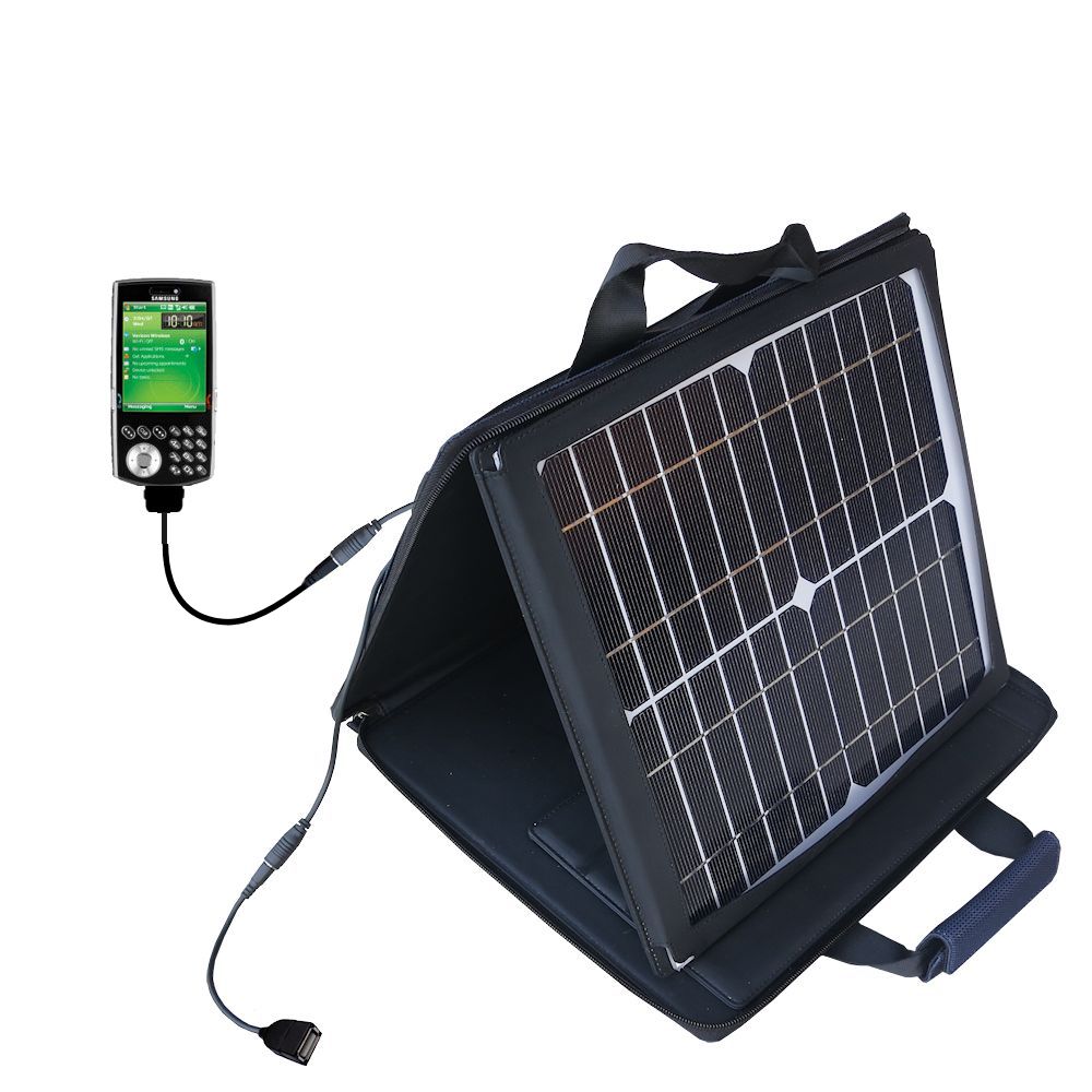 SunVolt Solar Charger compatible with the Samsung SCH-i760 and one other device - charge from sun at wall outlet-like speed
