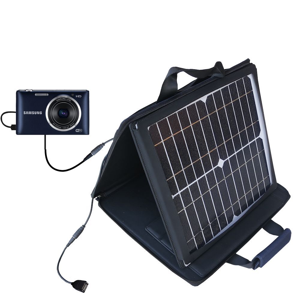 SunVolt Solar Charger compatible with the Samsung ST150F / ST151F/ ST152F and one other device - charge from sun at wall outlet-like speed