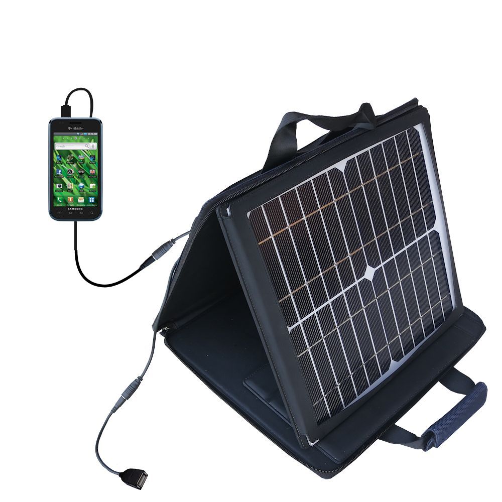 SunVolt Solar Charger compatible with the Samsung Vibrant Plus and one other device - charge from sun at wall outlet-like speed