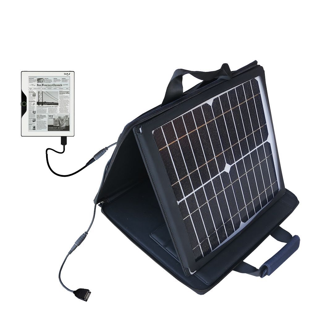 SunVolt Solar Charger compatible with the Skiff Reader and one other device - charge from sun at wall outlet-like speed