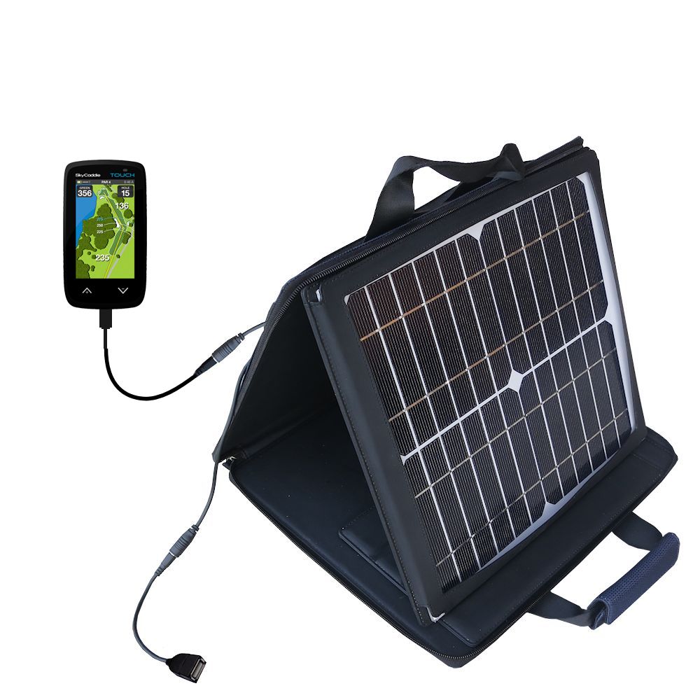 SunVolt Solar Charger compatible with the SkyGolf SkyCaddie TOUCH and one other device - charge from sun at wall outlet-like speed