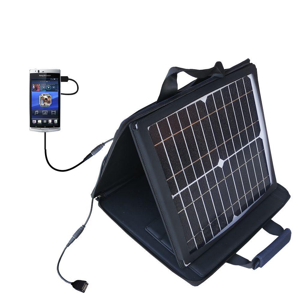 SunVolt Solar Charger compatible with the Sony Ericsson Xperia arc and one other device - charge from sun at wall outlet-like speed