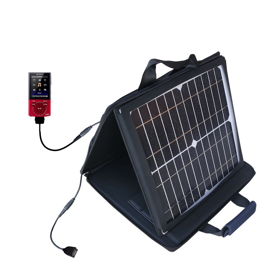 SunVolt Solar Charger compatible with the Sony NWZ-E344 and one other device - charge from sun at wall outlet-like speed