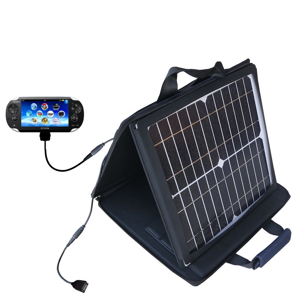 SunVolt Solar Charger compatible with the Sony Playstation Vita and one other device - charge from sun at wall outlet-like speed