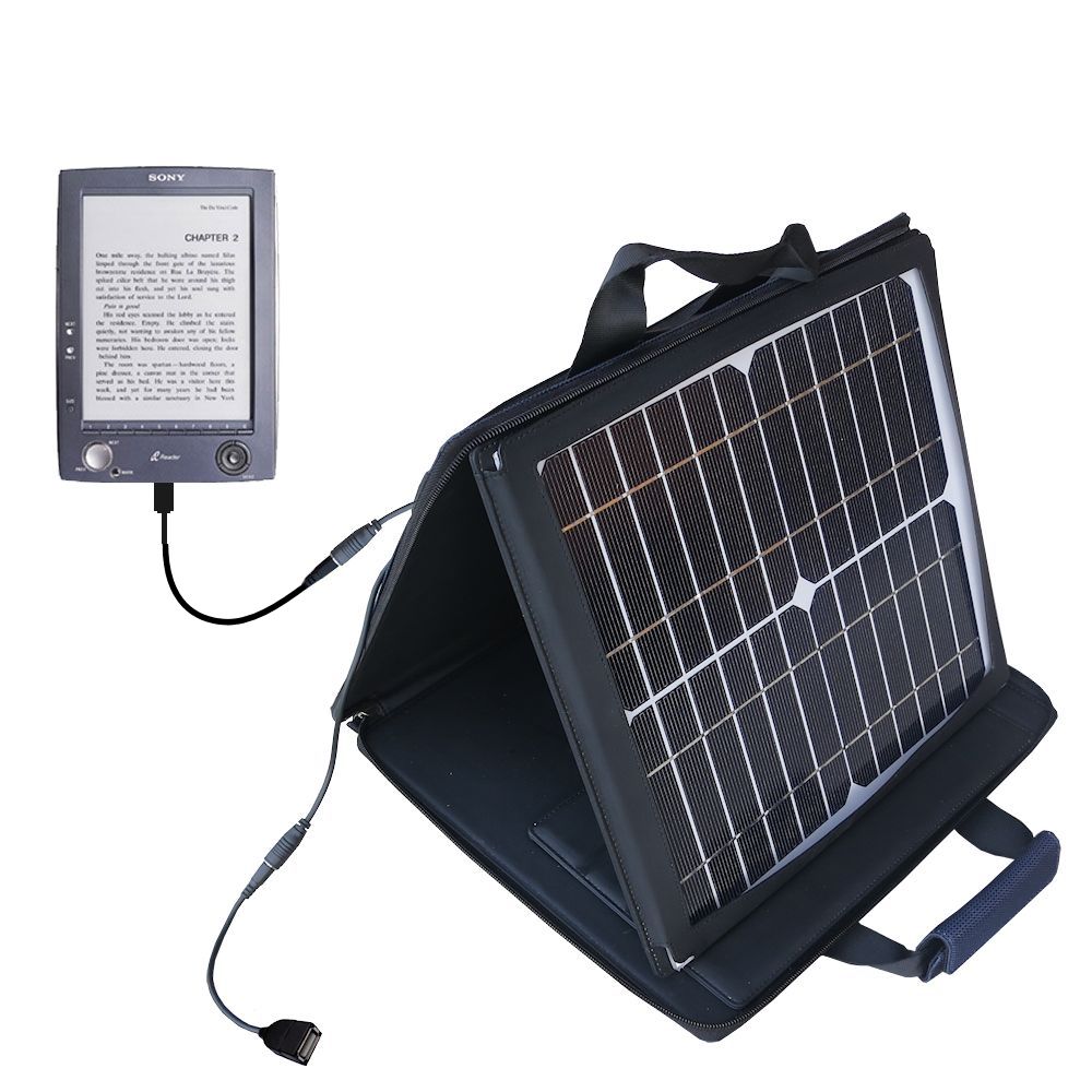 SunVolt Solar Charger compatible with the Sony PRS-500 Digital Reader Book and one other device - charge from sun at wall outlet-like speed