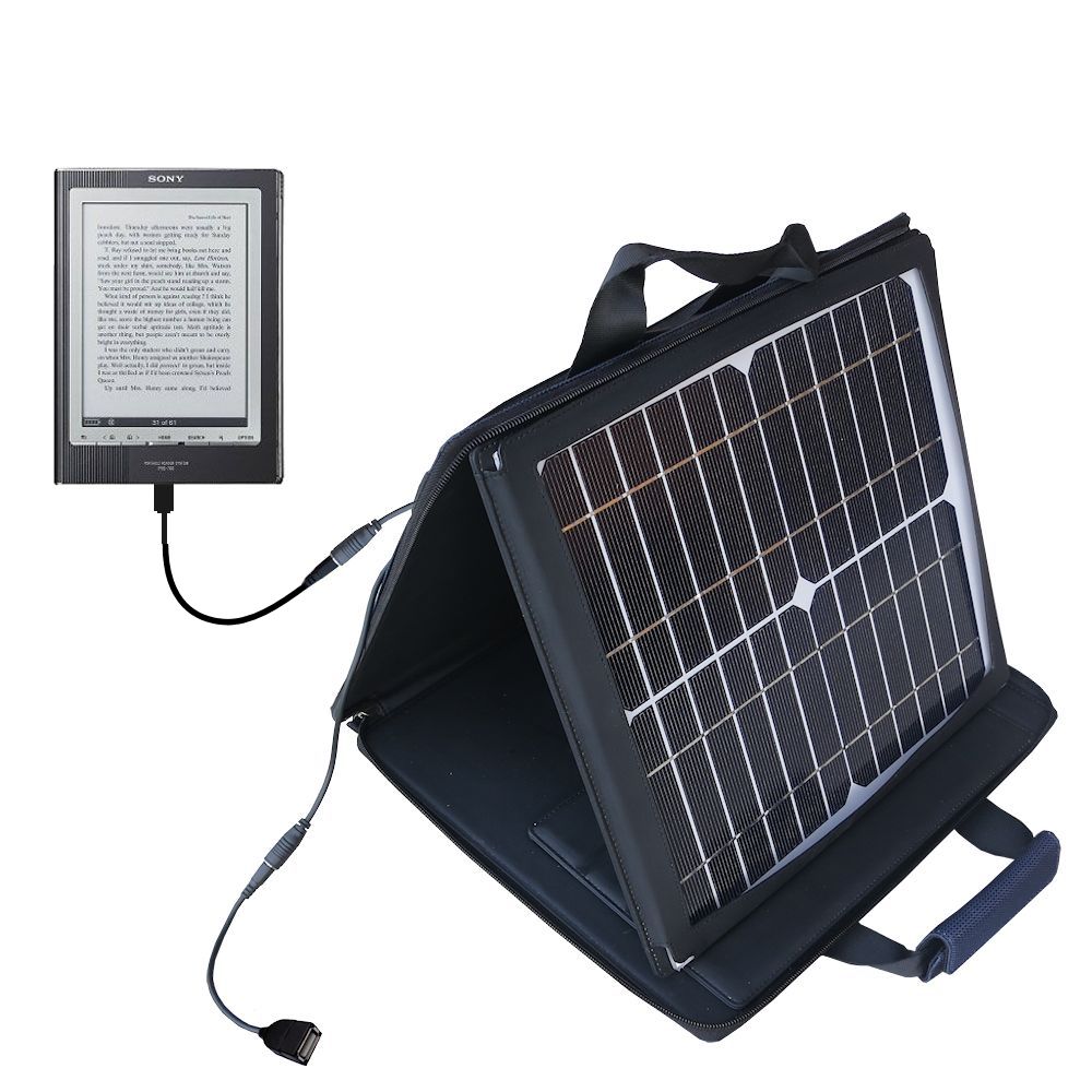 SunVolt Solar Charger compatible with the Sony PRS-700BC Digital Reader and one other device - charge from sun at wall outlet-like speed
