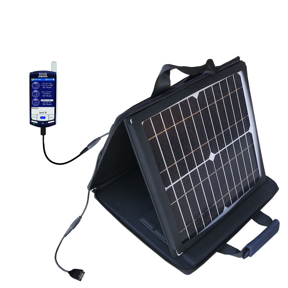 SunVolt Solar Charger compatible with the Sprint IP-830w and one other device - charge from sun at wall outlet-like speed