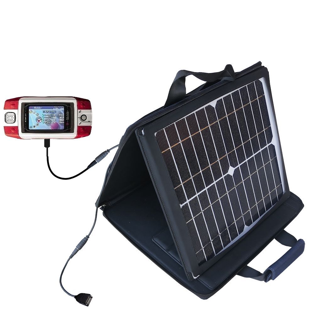 SunVolt Solar Charger compatible with the T-Mobile Sidekick iD and one other device - charge from sun at wall outlet-like speed