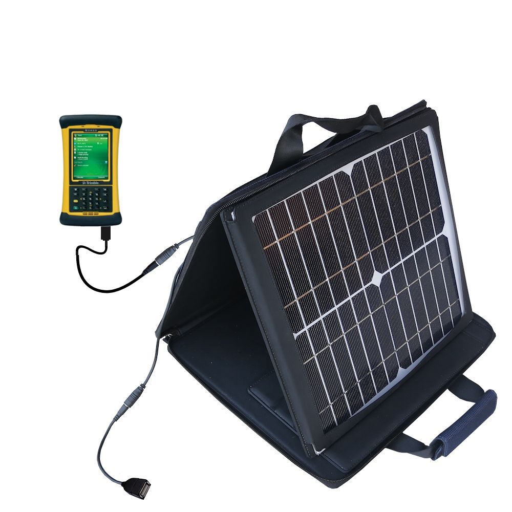 SunVolt Solar Charger compatible with the Trimble Nomad 800 Series and one other device - charge from sun at wall outlet-like speed