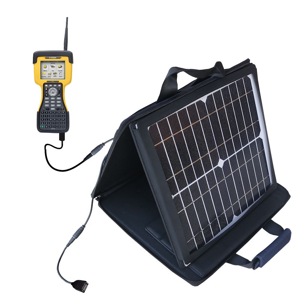 SunVolt Solar Charger compatible with the Trimble TSC2 and one other device - charge from sun at wall outlet-like speed