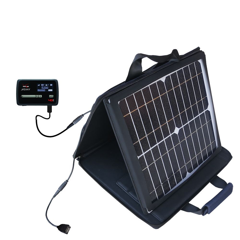 SunVolt Solar Charger compatible with the Verizon Jetpack and one other device - charge from sun at wall outlet-like speed