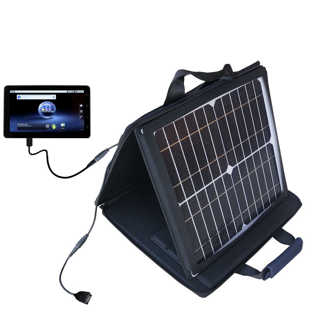 SunVolt Solar Charger compatible with the ViewSonic ViewPad 7 and one other device - charge from sun at wall outlet-like speed