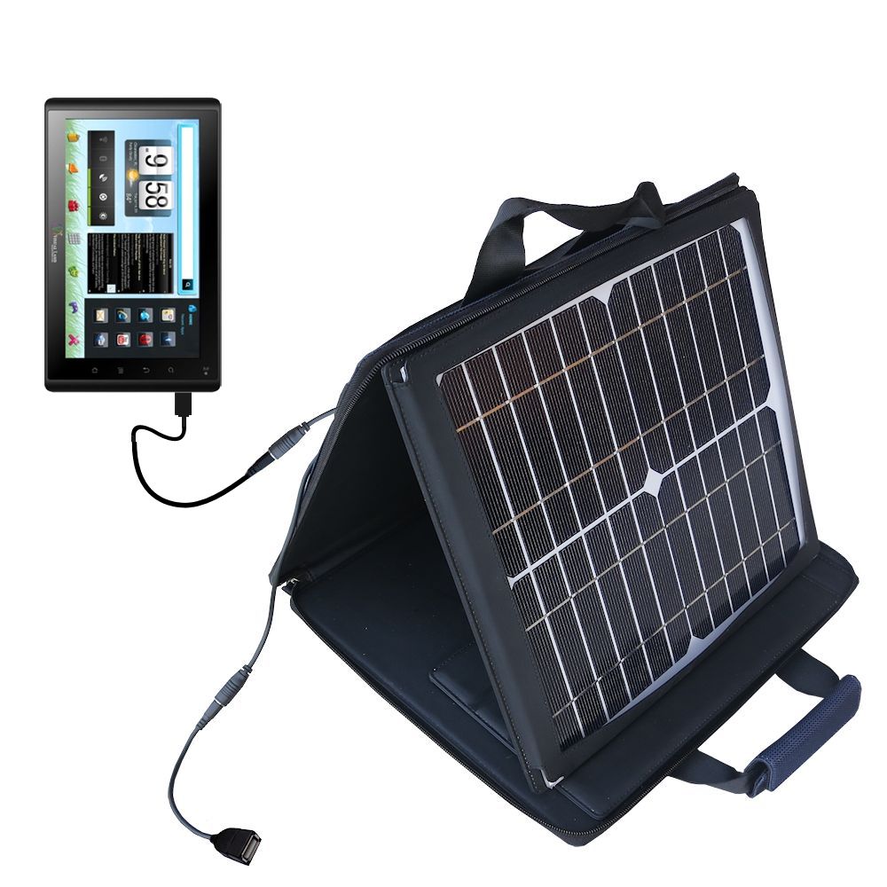 SunVolt Solar Charger compatible with the Visual Land Connect 9 (VL-879 / VL-109) and one other device - charge from sun at wall outlet-like speed
