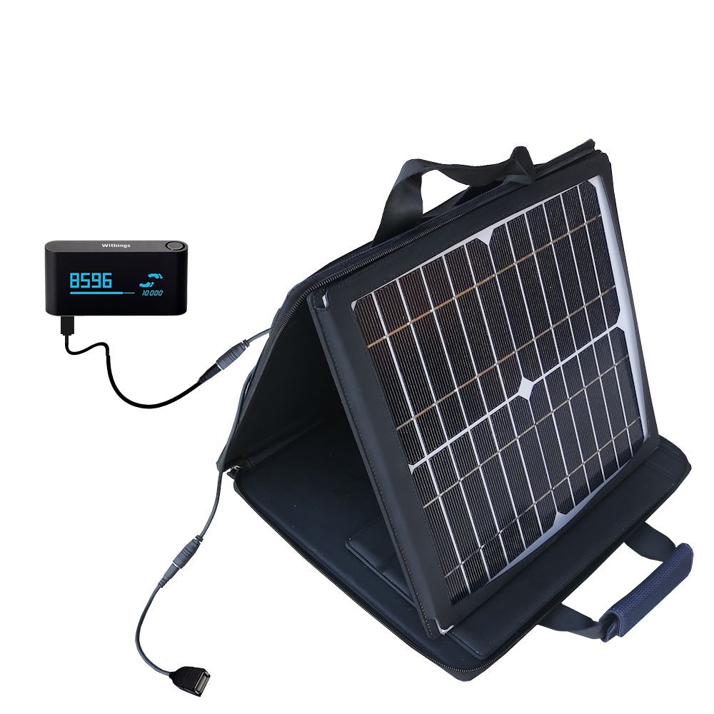 SunVolt Solar Charger compatible with the Withings Pulse and one other device - charge from sun at wall outlet-like speed