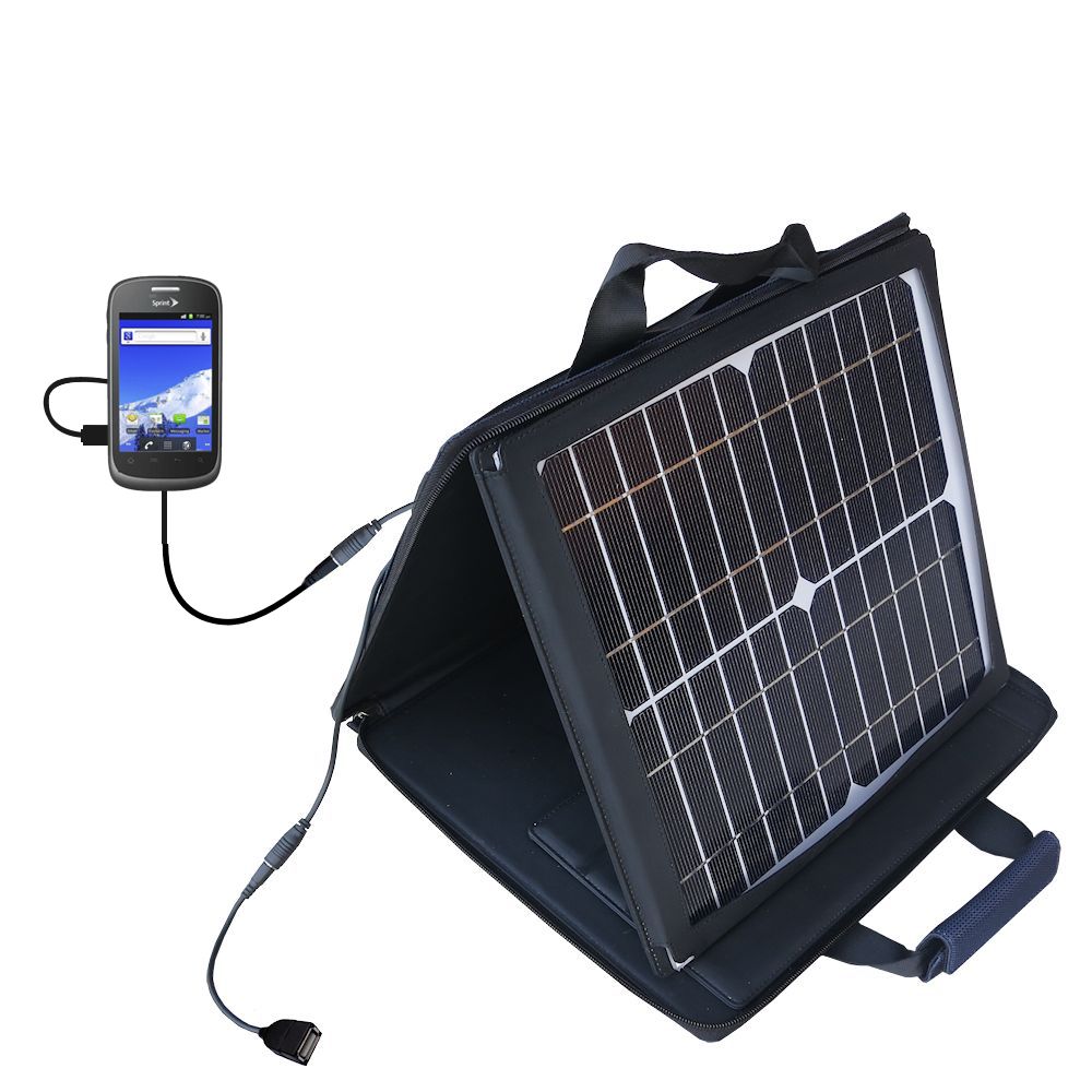 SunVolt Solar Charger compatible with the ZTE Fury and one other device - charge from sun at wall outlet-like speed