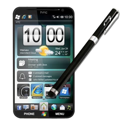 Gomadic Precision Tip Capacitive Stylus designed for the HTC HD3 with Integrated Ink Ballpoint Pen - Lifetime Warranty