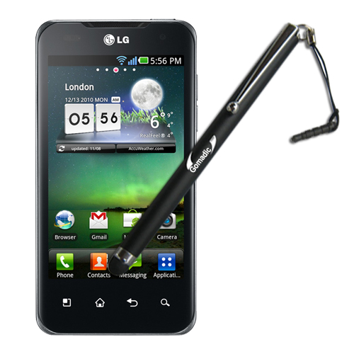 Gomadic Precision Tip Capacitive Stylus Pen designed for the LG Optimus 2X (Black Color) - Lifetime Warranty
