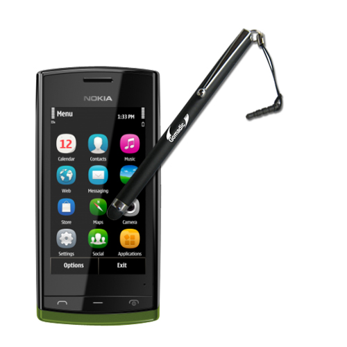 Gomadic Precision Tip Capacitive Stylus Pen designed for the Nokia 500 (Black Color) - Lifetime Warranty
