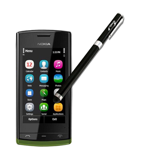 Gomadic Precision Tip Capacitive Stylus designed for the Nokia Fate with Integrated Ink Ballpoint Pen - Lifetime Warranty