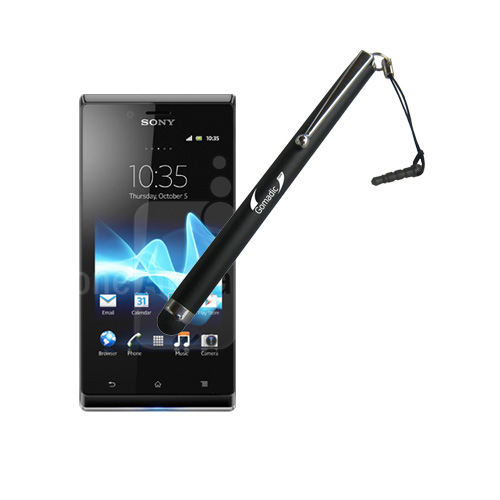 Gomadic Precision Tip Capacitive Stylus Pen designed for the Sony Xperia J (Black Color) - Lifetime Warranty