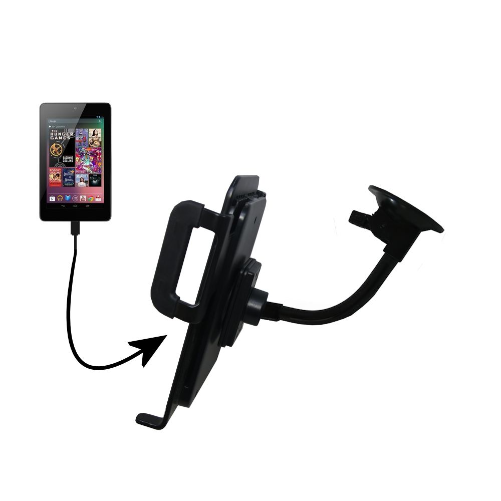 Unique Suction Cup Mount / Holder Stand designed for the Amazon Kindle Fire / Fire HD Tablet