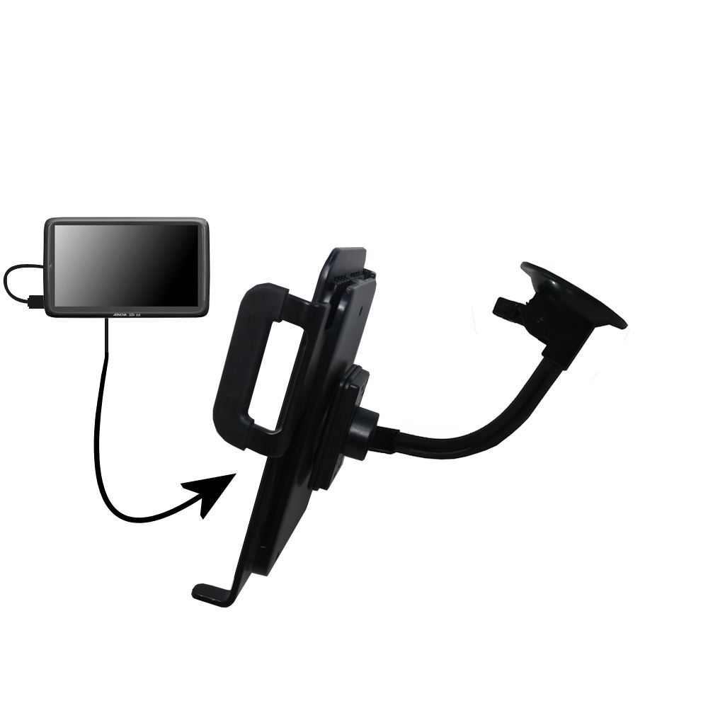 Unique Suction Cup Mount / Holder Stand designed for the Arnova 10b G3 Tablet